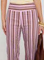 Women's Leocadie Pants Pink Stripe | Straight-leg stripe pants 5