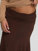 Women's Lewish Low Rise Midi Skirt Chocolate | Low-rise midi skirt 5