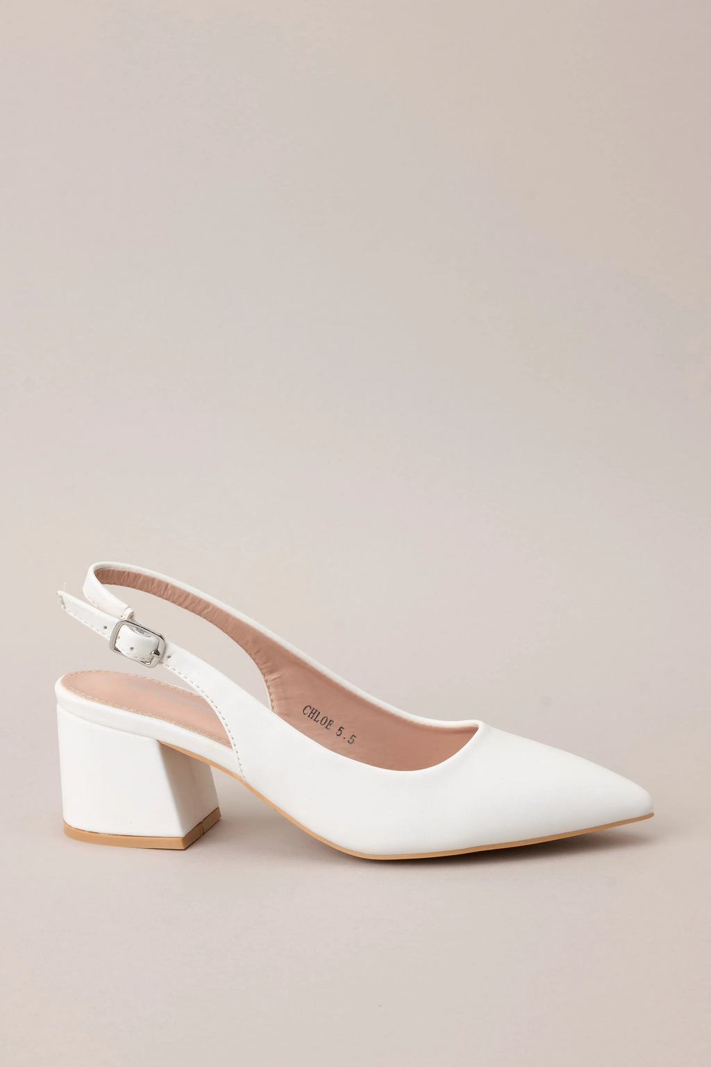 Women's Life In A Flash White Sling Back Heels | Heel Measures 2.5" 2