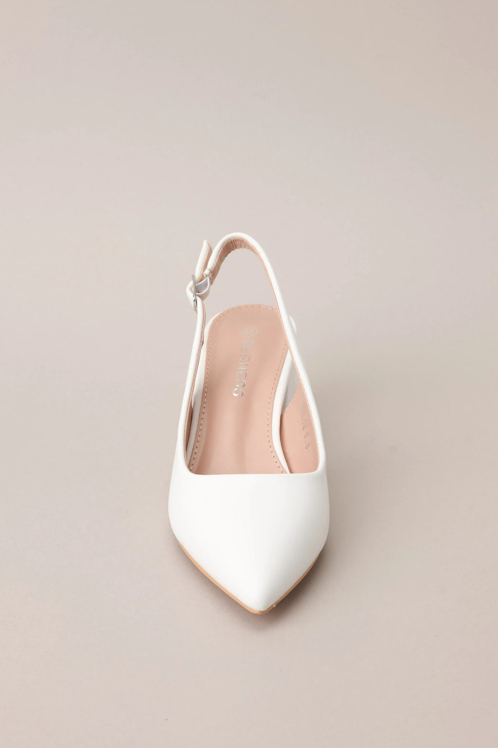 Women's Life In A Flash White Sling Back Heels | Heel Measures 2.5" 5