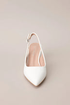 Women's Life In A Flash White Sling Back Heels | Heel Measures 2.5" 5