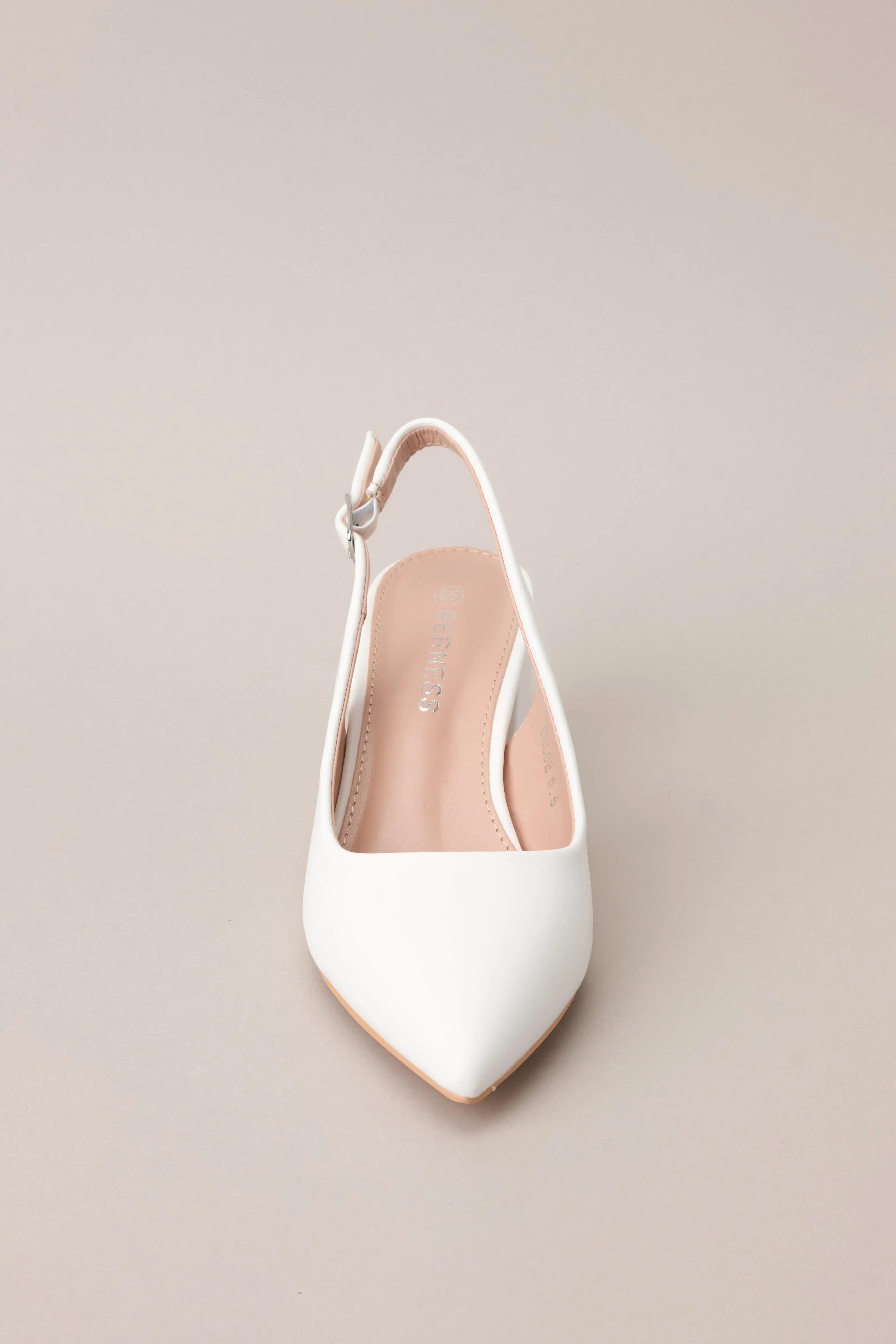 Women's Life In A Flash White Sling Back Heels | Heel Measures 2.5" 5