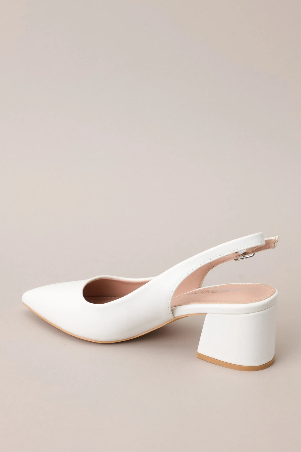 Women's Life In A Flash White Sling Back Heels | Heel Measures 2.5" 6