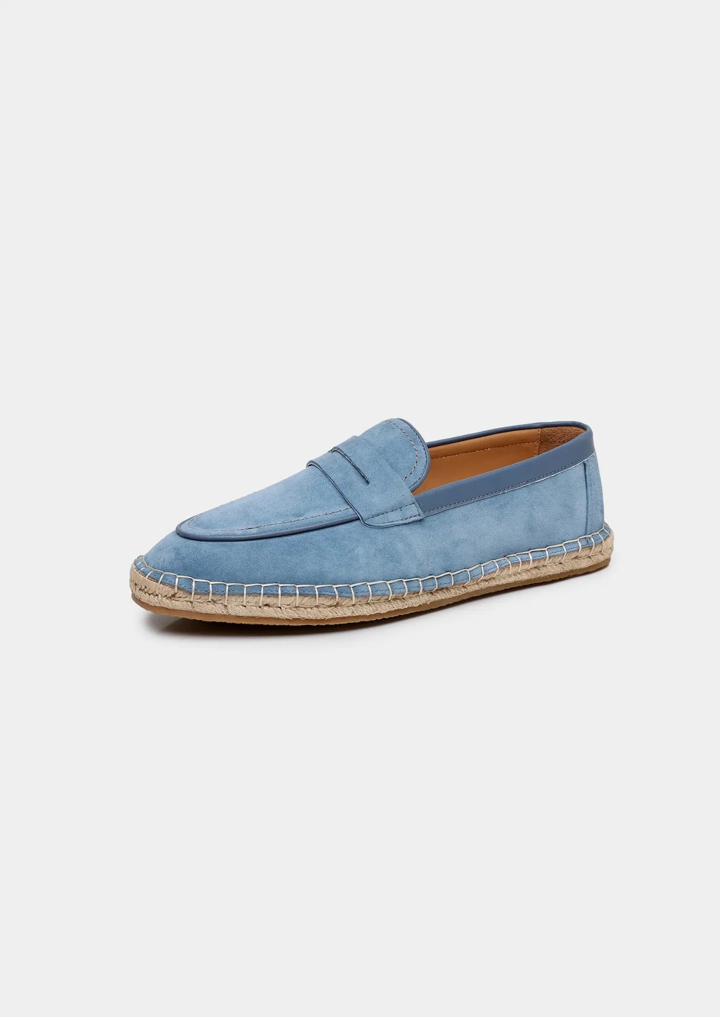 Women's Light Blue Suede Penny Seaside Espadrilles 4
