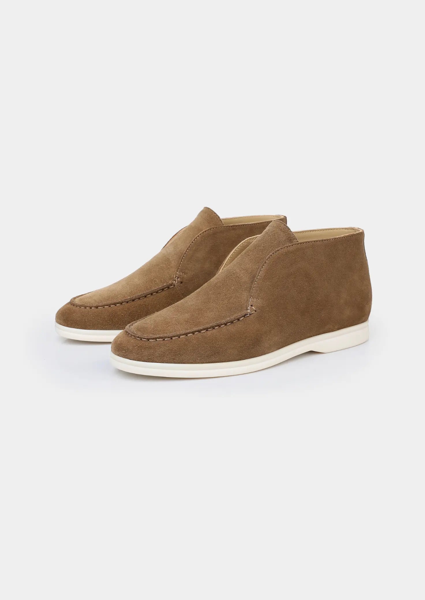Women's Light Brown Classic Suede City Loafers 0