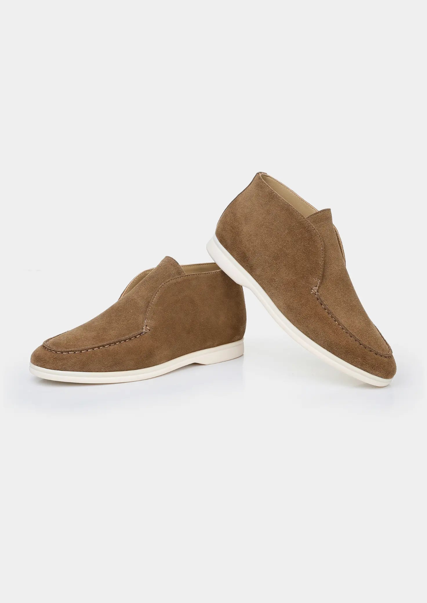 Women's Light Brown Classic Suede City Loafers 1
