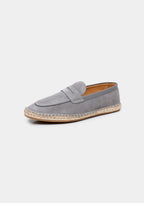 Women's Light Gray Suede Penny Seaside Espadrilles 3
