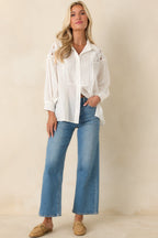 Women's Light as Air Ivory Gauzy Cotton Lace Detail Blouse | 100% Cotton 7