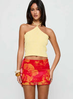 Women's Liloha Frill Mesh Mini Skirt Orange Multi 1