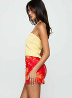 Women's Liloha Frill Mesh Mini Skirt Orange Multi 3
