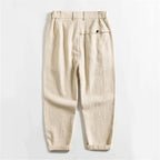Women's Lorenzo Vitali Calf-Length Pleated Linen Pants | Fit: Regular fit with straight leg 5