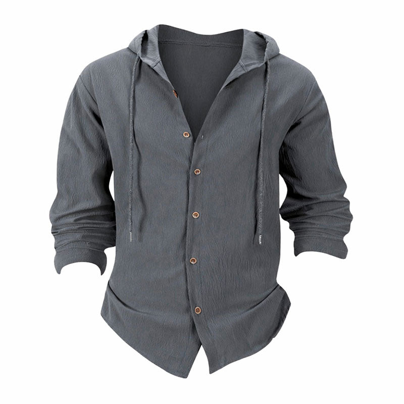 Women's Lorenzo Vitali Hooded Long Sleeve Shirt | Closure: Button front 0