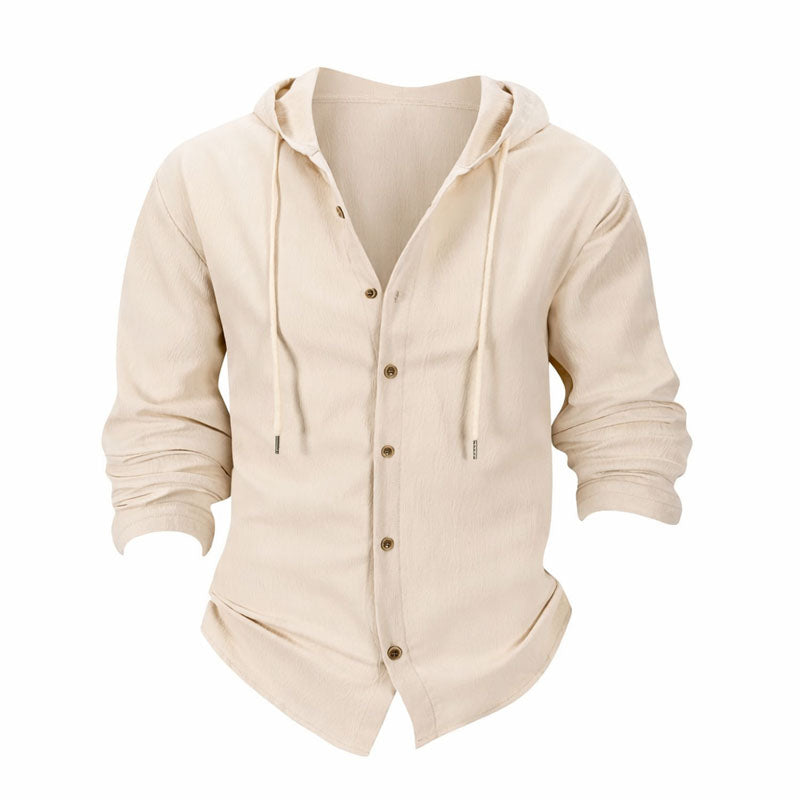 Women's Lorenzo Vitali Hooded Long Sleeve Shirt | Closure: Button front 1