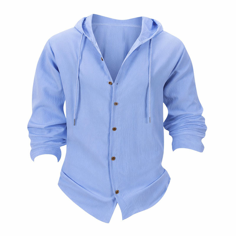 Women's Lorenzo Vitali Hooded Long Sleeve Shirt | Closure: Button front 2