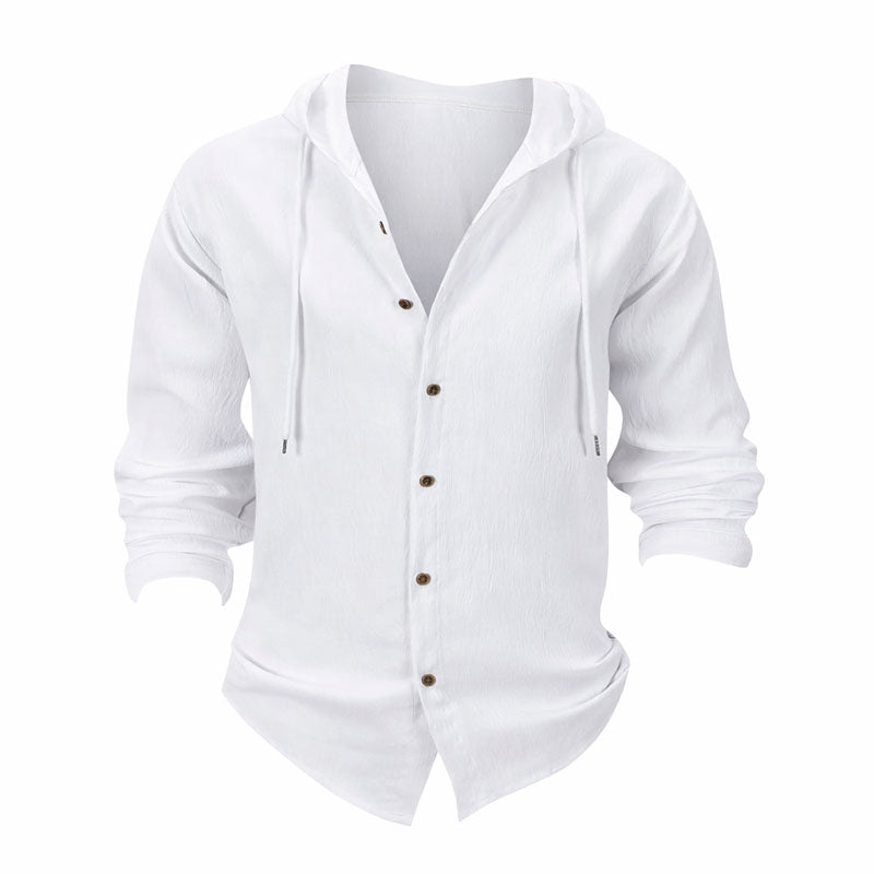 Women's Lorenzo Vitali Hooded Long Sleeve Shirt | Closure: Button front 3