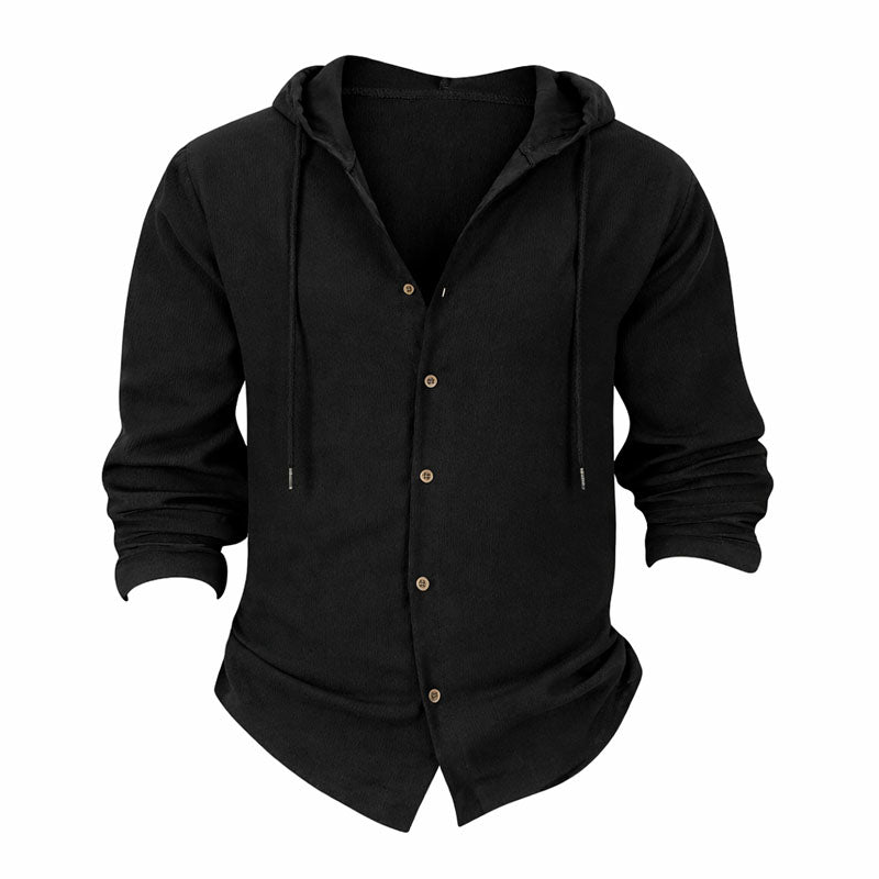 Women's Lorenzo Vitali Hooded Long Sleeve Shirt | Closure: Button front 4