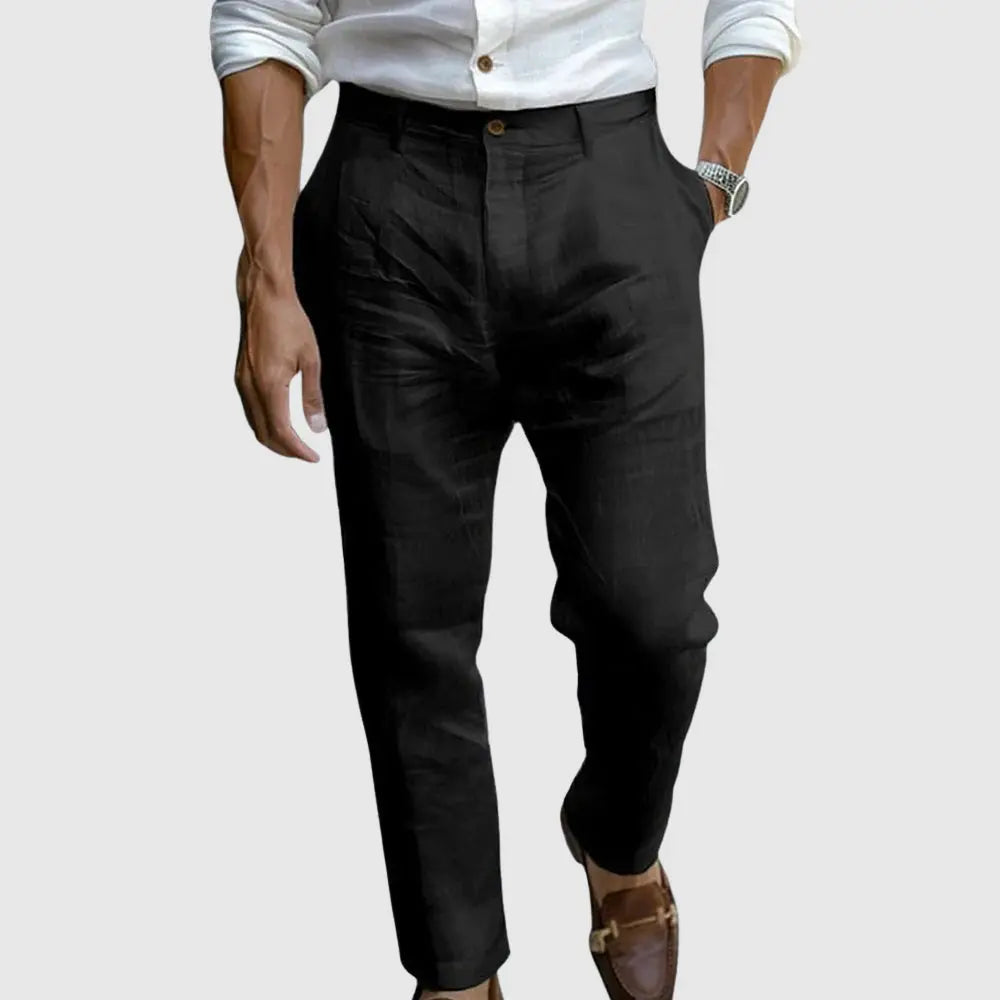 Women's Lorenzo Vitali Luxe Linen Pants | Material: Premium cotton-linen blend 1