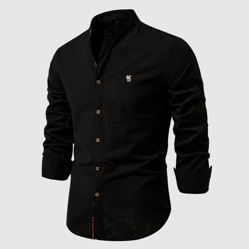 Women's Lorenzo Vitali Stand Collar Cotton Shirt | Collar: Stand collar 4