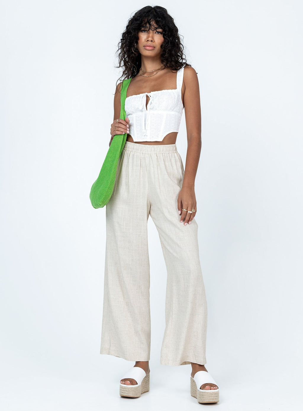Women's Louis Linen Blend Pants Beige 0