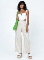 Women's Louis Linen Blend Pants Beige 0