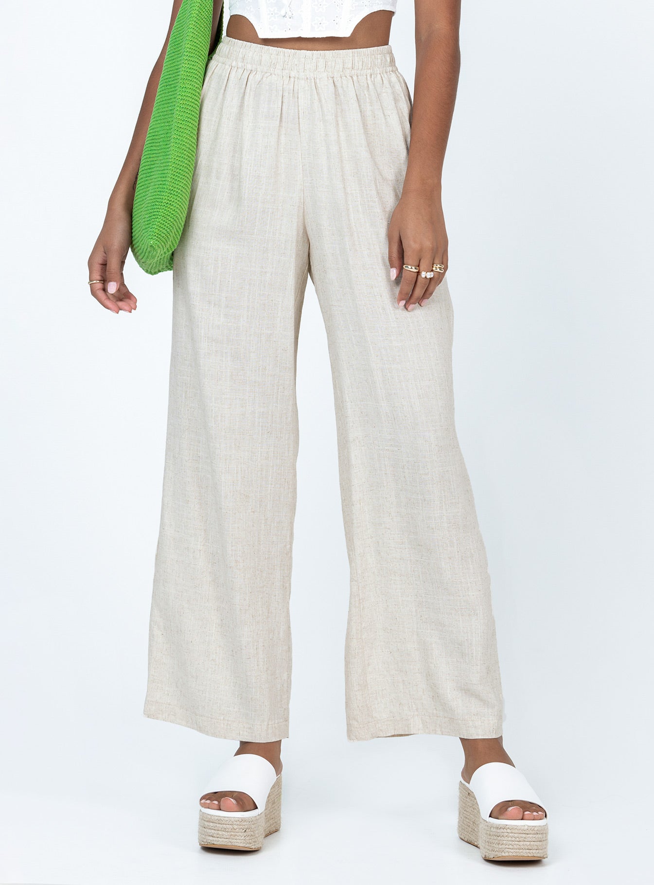 Women's Louis Linen Blend Pants Beige 2