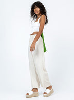 Women's Louis Linen Blend Pants Beige 3