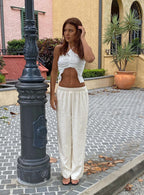 Women's Louis Linen Blend Pants Off White 0