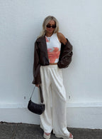 Women's Louis Linen Blend Pants Off White 6