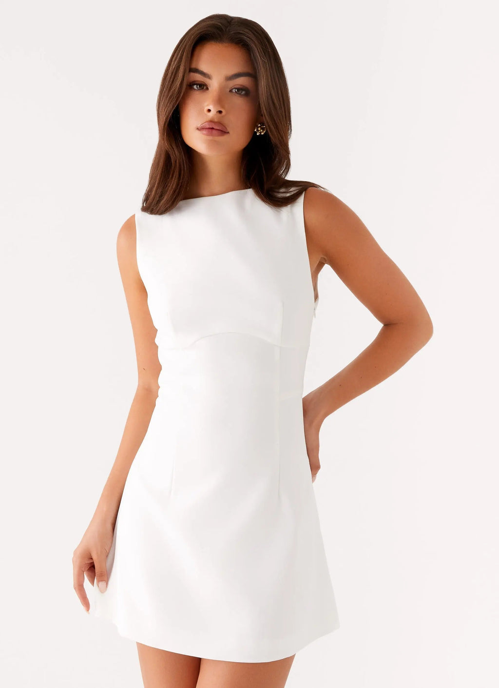 Women's Lulita Collection | Mini Dress with Deep V-Back & Structured Seams | Chic Evening Wear - Women's | Mini length — 0