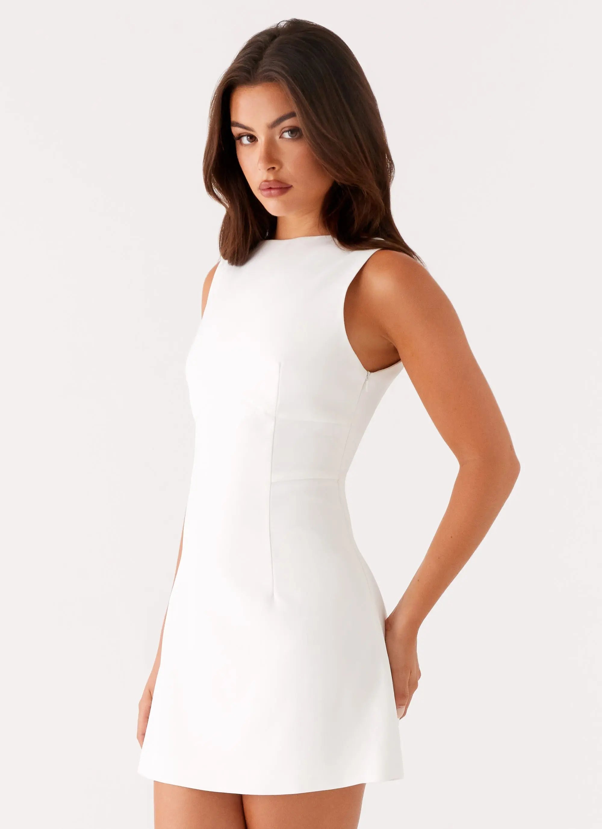 Women's Lulita Collection | Mini Dress with Deep V-Back & Structured Seams | Chic Evening Wear - Women's | Mini length — 2