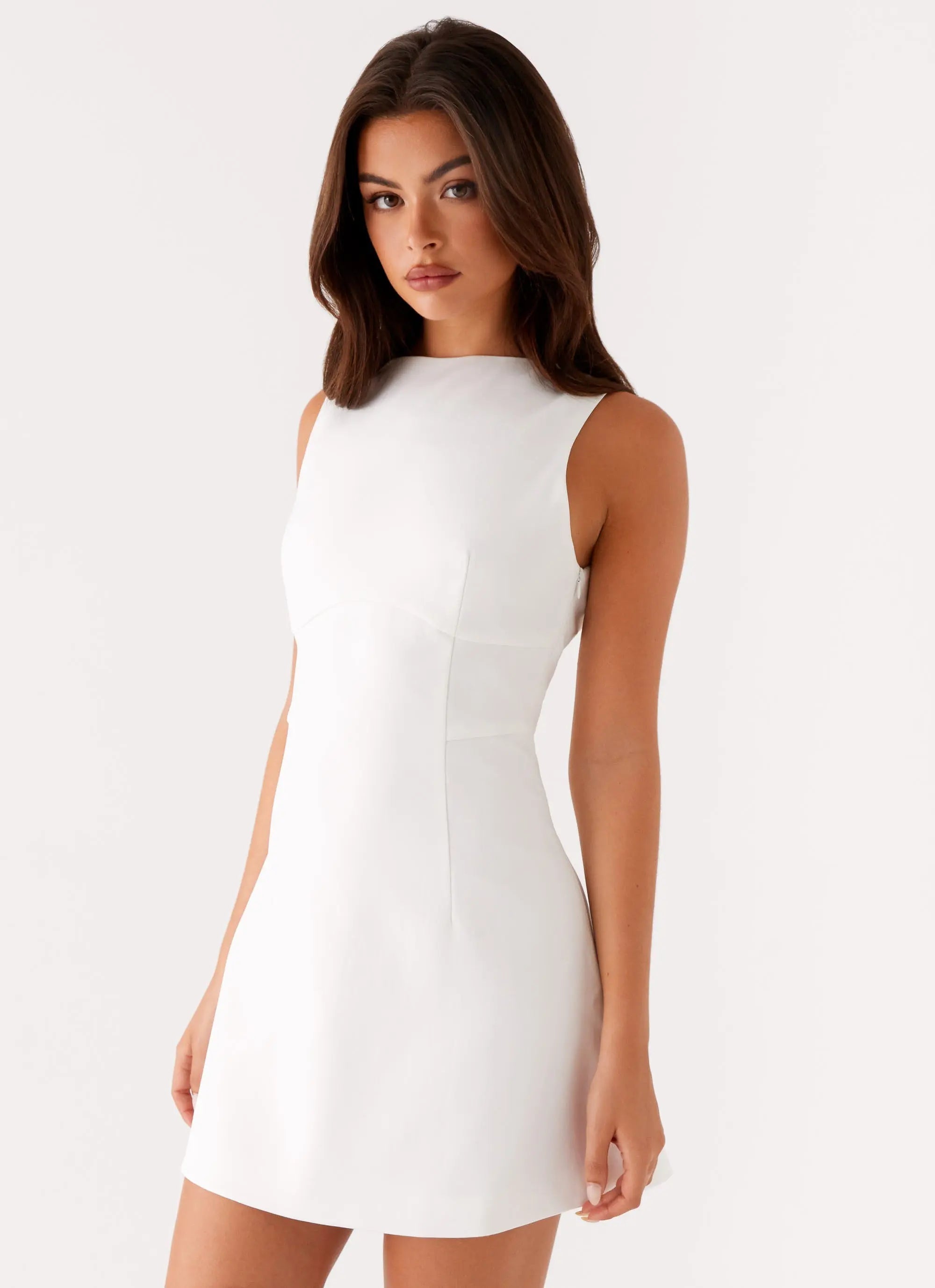 Women's Lulita Collection | Mini Dress with Deep V-Back & Structured Seams | Chic Evening Wear - Women's | Mini length — 3