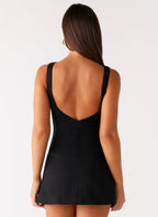 Women's Lulita Collection | Mini Dress with Deep V-Back & Structured Seams | Chic Fit for Night Out - Women's | Mini len 3