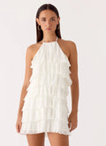 Women's Lunar Bloom | Women's Summer Dress with Halter Neck & Tiered Ruffles | Effortless Feminine Style | Halter neckli 0