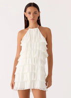 Women's Lunar Bloom | Women's Summer Dress with Halter Neck & Tiered Ruffles | Effortless Feminine Style | Halter neckli 0