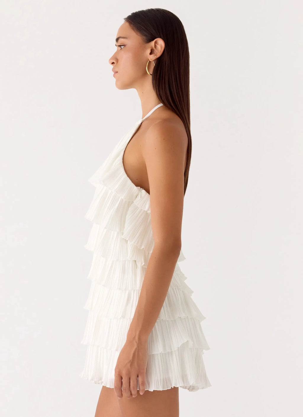 Women's Lunar Bloom | Women's Summer Dress with Halter Neck & Tiered Ruffles | Effortless Feminine Style | Halter neckli 1