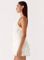 Women's Lunar Bloom | Women's Summer Dress with Halter Neck & Tiered Ruffles | Effortless Feminine Style | Halter neckli 1