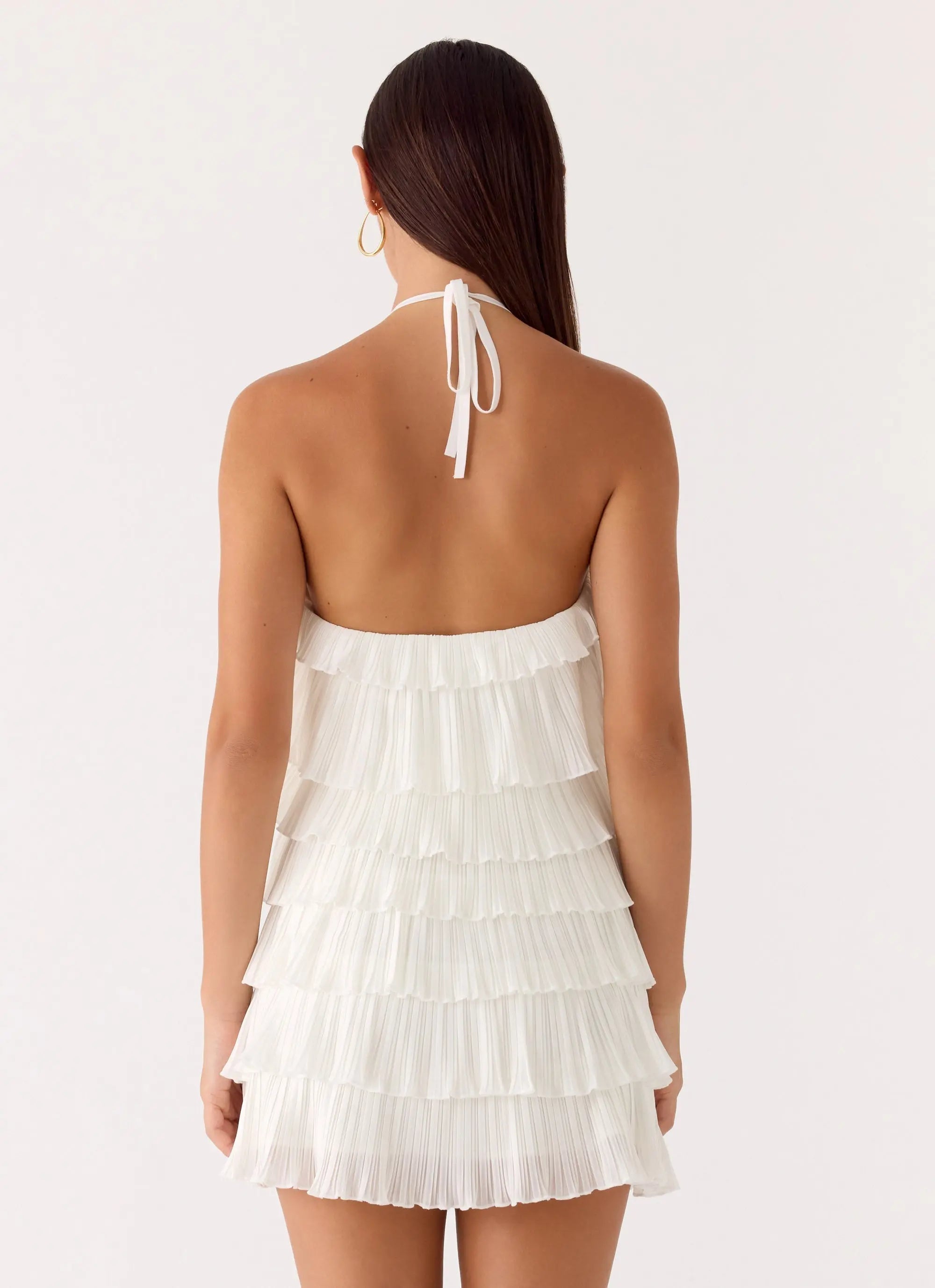 Women's Lunar Bloom | Women's Summer Dress with Halter Neck & Tiered Ruffles | Effortless Feminine Style | Halter neckli 2