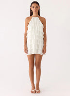 Women's Lunar Bloom | Women's Summer Dress with Halter Neck & Tiered Ruffles | Effortless Feminine Style | Halter neckli 5
