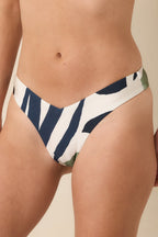 Women's MINKPINK Azure Green & Blue Palm Leaves Bikini Bottoms | 82% Polyamide & 18% Elastane 1