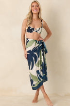 Women's MINKPINK Azure Green & Blue Palm Leaves Sarong | 100% Viscose 1