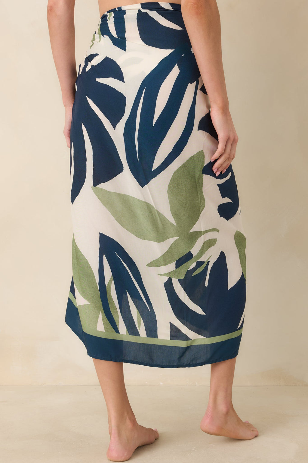 Women's MINKPINK Azure Green & Blue Palm Leaves Sarong | 100% Viscose 6