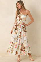 Women's MINKPINK Dolce Multi Vintage Postcard Print Midi Sundress | 100% Viscose 1