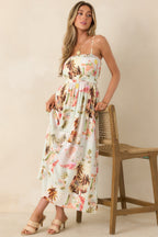 Women's MINKPINK Dolce Multi Vintage Postcard Print Midi Sundress | 100% Viscose 5
