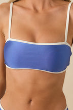 Women's MINKPINK Harley Cobalt Blue Contrast Bikini Top | 84% Polyamide & 16% Elastane 4