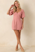 Women's MINKPINK Paloma Coral Pink Stripe Cotton Linen Mini Dress | 80% Cotton & 20% Linen 2