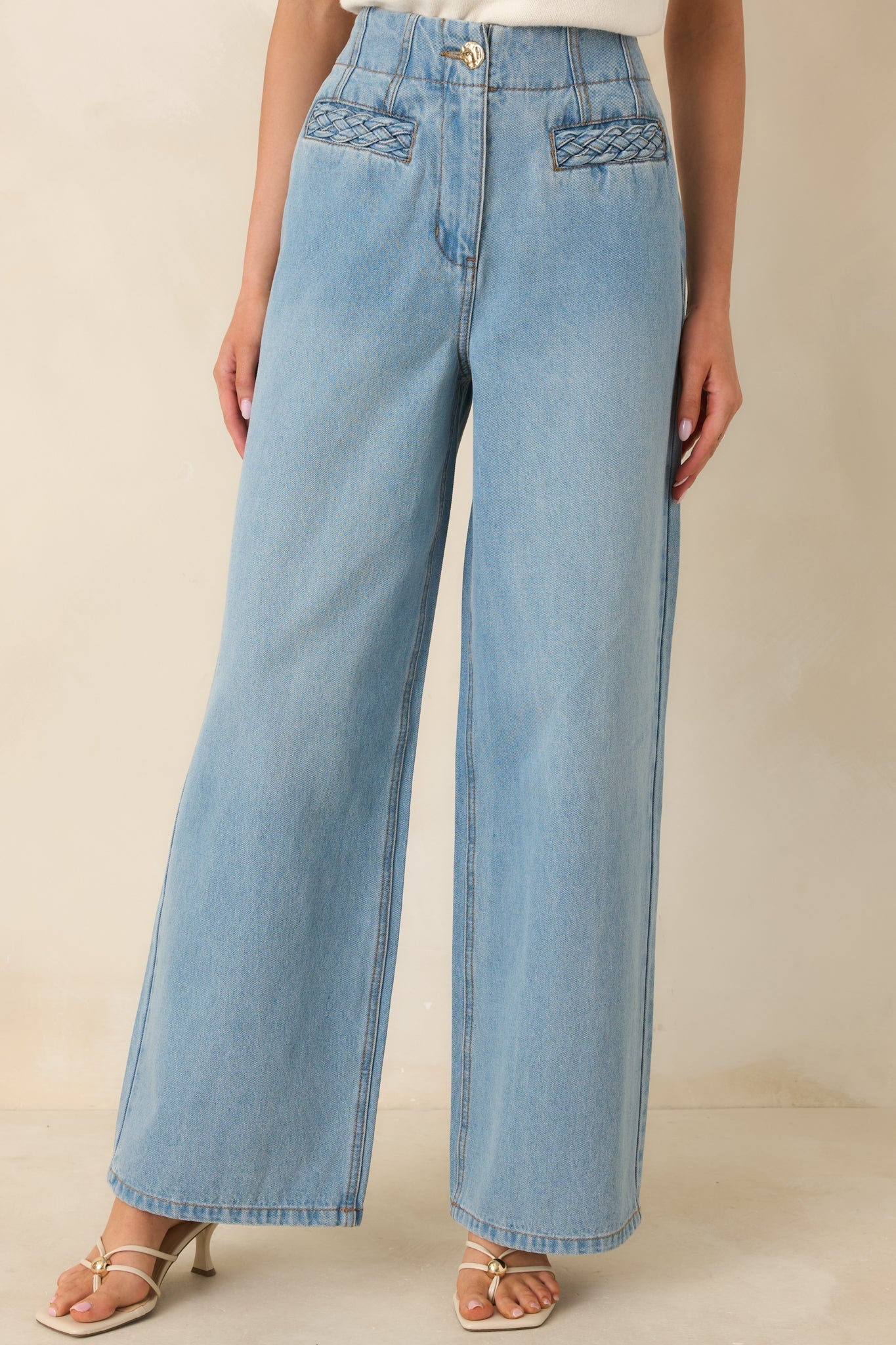 Women's MINKPINK Phoebe Light Wash Straight Leg Cotton Denim Jeans | 90% Cotton 0