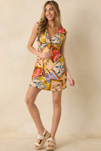 Women's MINKPINK Rosin Yellow Multi Bold Scarf Print Mini Dress | 100% Viscose 6
