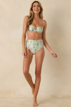 Women's MINKPINK Soleil Green Stripe Bra-Style Bikini Top | 85% Polyester & 15% Elastane 4