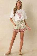 Women's MINKPINK Soleil White Cotton Mermaid Print T-Shirt | 100% Cotton 6