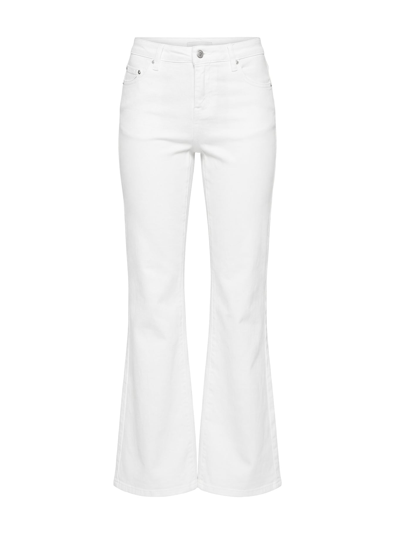 Women's Magic Mirror Mid Rise Bootleg Jeans Ecru | Denim jeans with a bootleg cut & mid-rise fit 7